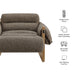 Modway Sorelle Upholstered Fabric Sling Lounge Chair in Dark Brown Earth - dimensions and specifications