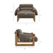 Modway Sorelle Upholstered Fabric Sling Lounge Chair in Dark Brown Earth - dimensions and specifications 16