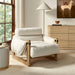 Modway Sorelle Upholstered Fabric Sling Lounge Chair in Oak Cream - lifestyle view 14
