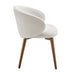Modway Anelle Upholstered Fabric Dining Chairs Set of 2 in Linen - side view