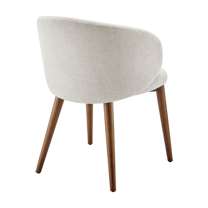 Modway Anelle Upholstered Fabric Dining Chairs Set of 2 in Linen - detail view