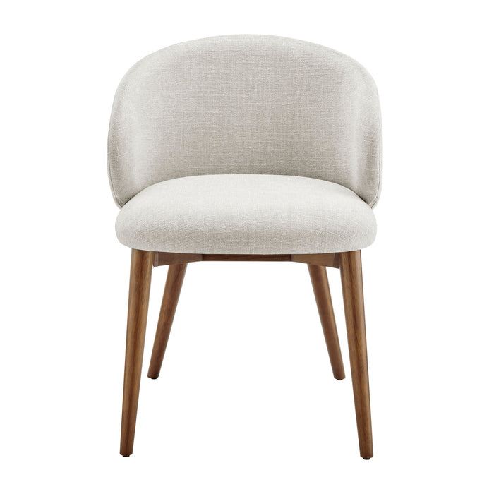 Modway Anelle Upholstered Fabric Dining Chairs Set of 2 in Linen - lifestyle view
