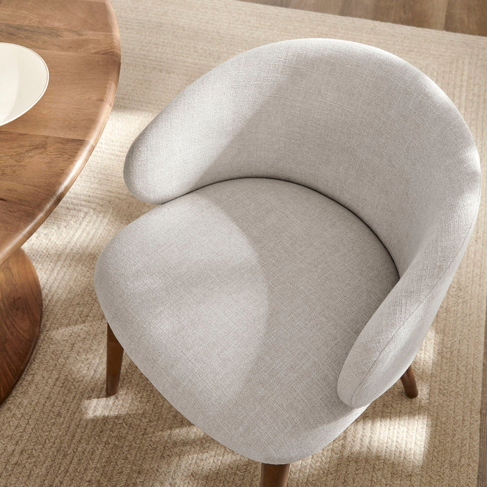 Modway Anelle Upholstered Fabric Dining Chairs Set of 2 in Linen - lifestyle view 13