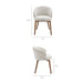 Modway Anelle Upholstered Fabric Dining Chairs Set of 2 in Linen - dimensions and specifications 18