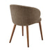 Modway Anelle Upholstered Fabric Dining Chairs Set of 2 in Mocha - detail view