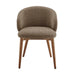 Modway Anelle Upholstered Fabric Dining Chairs Set of 2 in Mocha - lifestyle view