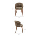 Modway Anelle Upholstered Fabric Dining Chairs Set of 2 in Mocha - dimensions and specifications 20