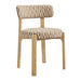 Modway Marsha Retro Upholstered Fabric Dining Chairs Set of 2 in Mineral - angled view