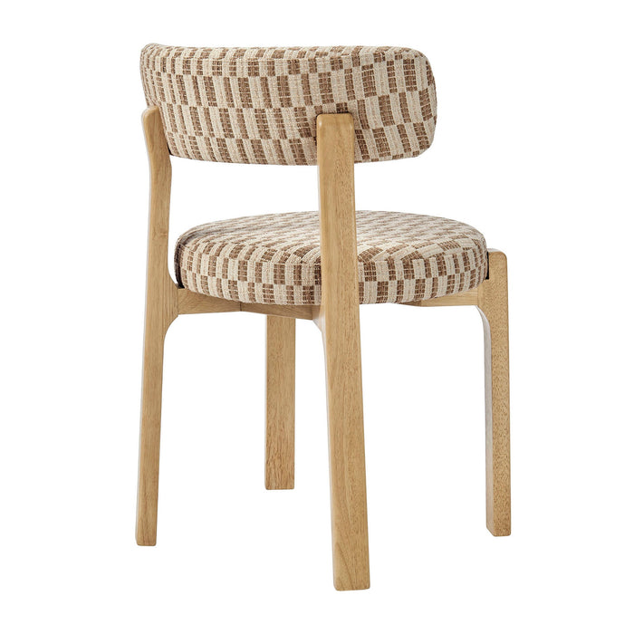 Modway Marsha Retro Upholstered Fabric Dining Chairs Set of 2 in Mineral - detail view