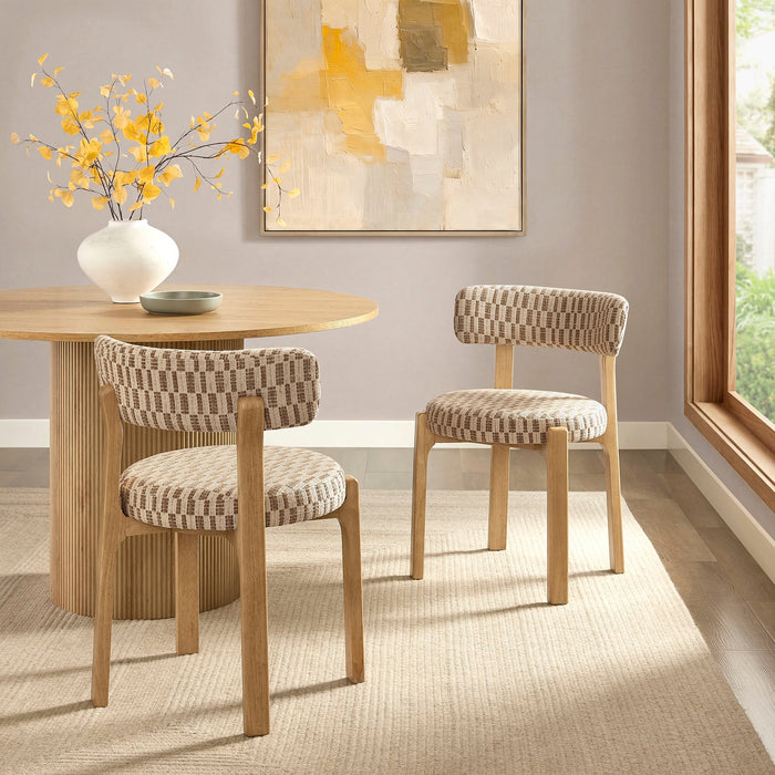 Modway Marsha Retro Upholstered Fabric Dining Chairs Set of 2 in Mineral - lifestyle view 16
