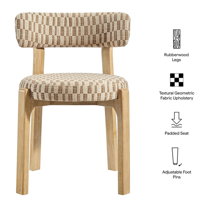 Modway Marsha Retro Upholstered Fabric Dining Chairs Set of 2 in Mineral - dimensions and specifications
