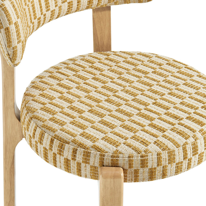 Modway Marsha Retro Upholstered Fabric Dining Chairs Set of 2 in Sunrise - lifestyle view 11