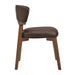 Modway Daphne Vegan Leather Dining Chairs Set of 2 in Espresso - side view