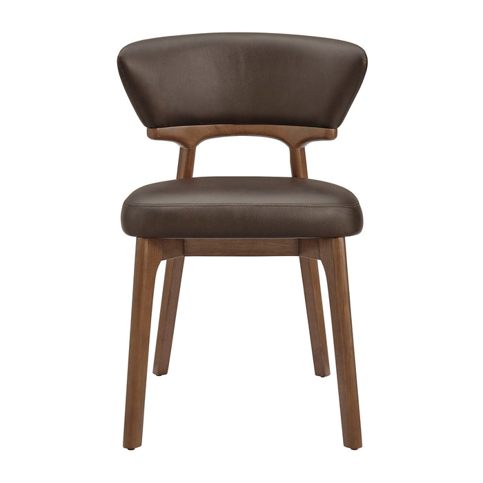 Modway Daphne Vegan Leather Dining Chairs Set of 2 in Espresso - lifestyle view