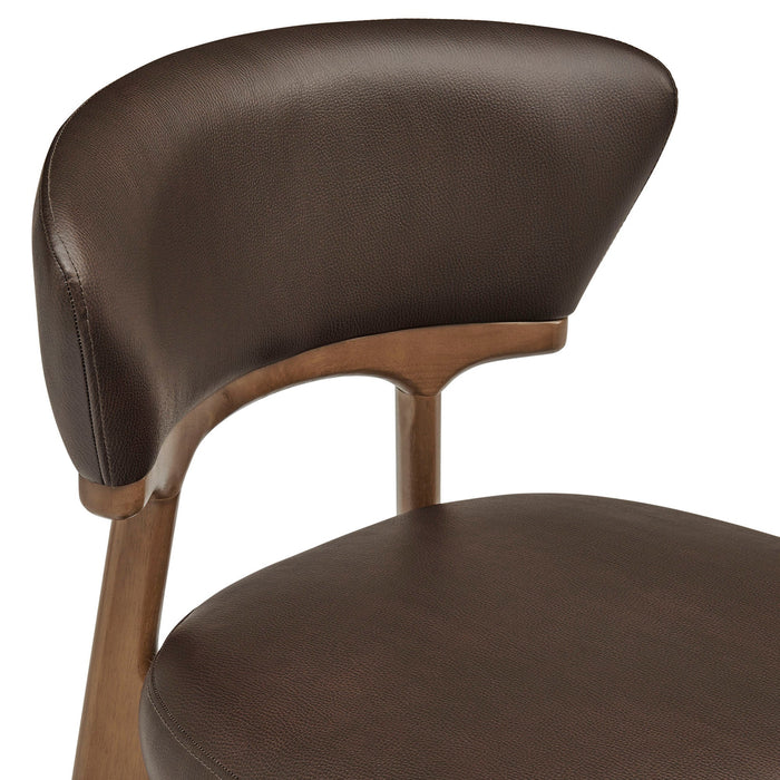 Modway Daphne Vegan Leather Dining Chairs Set of 2 in Espresso - lifestyle view 12