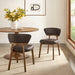 Modway Daphne Vegan Leather Dining Chairs Set of 2 in Espresso - lifestyle view 16