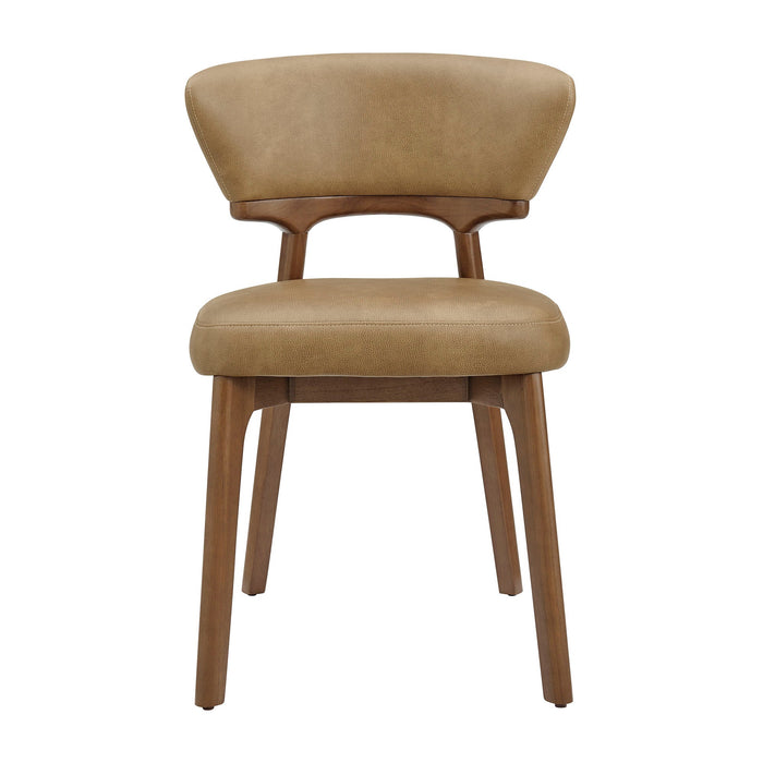 Modway Daphne Vegan Leather Dining Chairs Set of 2 in Toast - lifestyle view