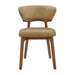 Modway Daphne Vegan Leather Dining Chairs Set of 2 in Toast - lifestyle view