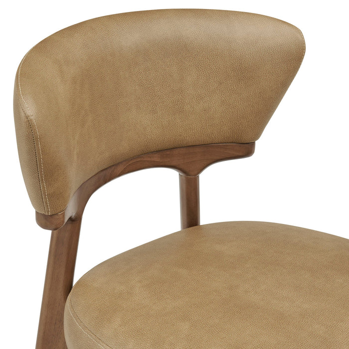 Modway Daphne Vegan Leather Dining Chairs Set of 2 in Toast - lifestyle view 11