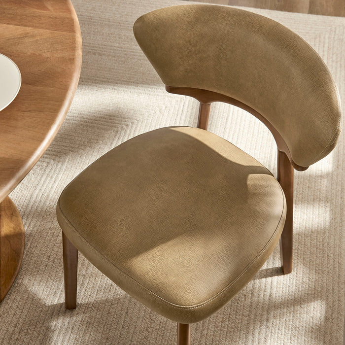 Modway Daphne Vegan Leather Dining Chairs Set of 2 in Toast - lifestyle view 13