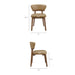 Modway Daphne Vegan Leather Dining Chairs Set of 2 in Toast - dimensions and specifications 18