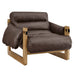 Modway Sorelle Vegan Leather Sling Lounge Chair in Espresso - front view