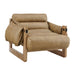 Modway Sorelle Vegan Leather Sling Lounge Chair in Toast - front view