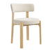 Modway Marsha Upholstered Fabric Dining Chairs Set of 2 in Ecru - angled view