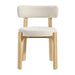 Modway Marsha Upholstered Fabric Dining Chairs Set of 2 in Ecru - lifestyle view