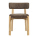 Modway Marsha Upholstered Fabric Dining Chairs Set of 2 in Mocha - lifestyle view