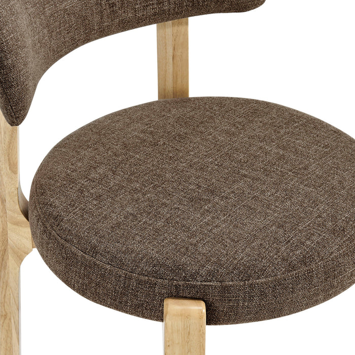 Modway Marsha Upholstered Fabric Dining Chairs Set of 2 in Mocha - lifestyle view 12