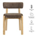Modway Marsha Upholstered Fabric Dining Chairs Set of 2 in Mocha - dimensions and specifications