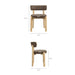 Modway Marsha Upholstered Fabric Dining Chairs Set of 2 in Mocha - dimensions and specifications 20