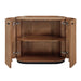 Modway Aven 36 Inch Chiseled Curved Wood 2 Door Accent Cabinet in Walnut - lifestyle view