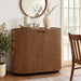 Modway Aven 36 Inch Chiseled Curved Wood 2 Door Accent Cabinet in Walnut - lifestyle view 8