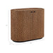 Modway Aven 36 Inch Chiseled Curved Wood 2 Door Accent Cabinet in Walnut - dimensions and specifications 11