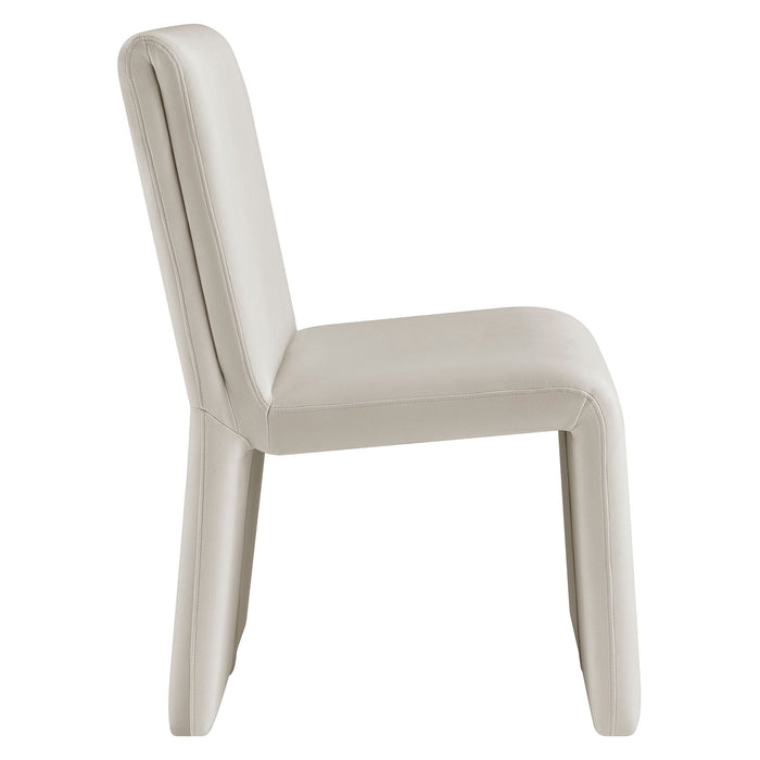 Emory Performance Velvet Dining Side Chair Set of 2 Alabaster