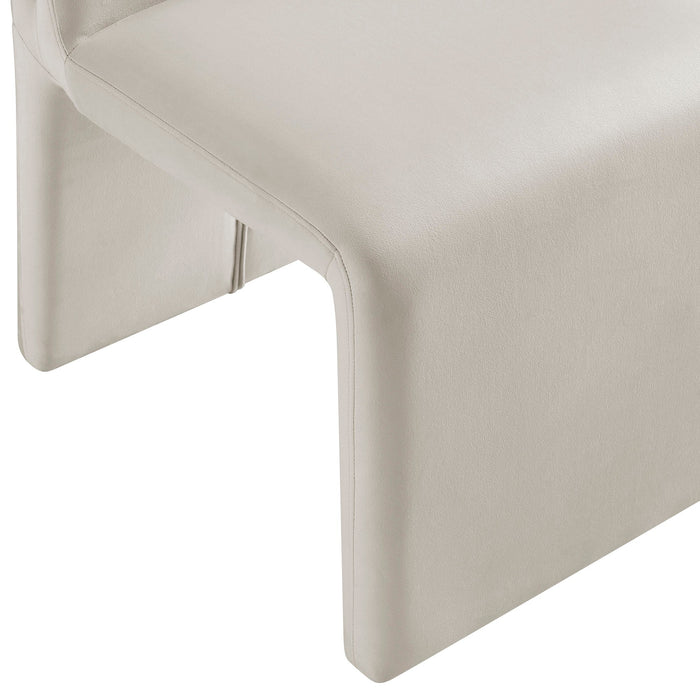 Emory Performance Velvet Dining Side Chair Set of 2 Alabaster