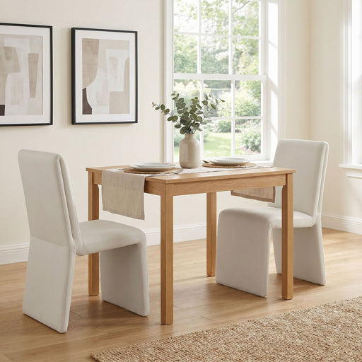 Emory Performance Velvet Dining Side Chair Set of 2 Alabaster