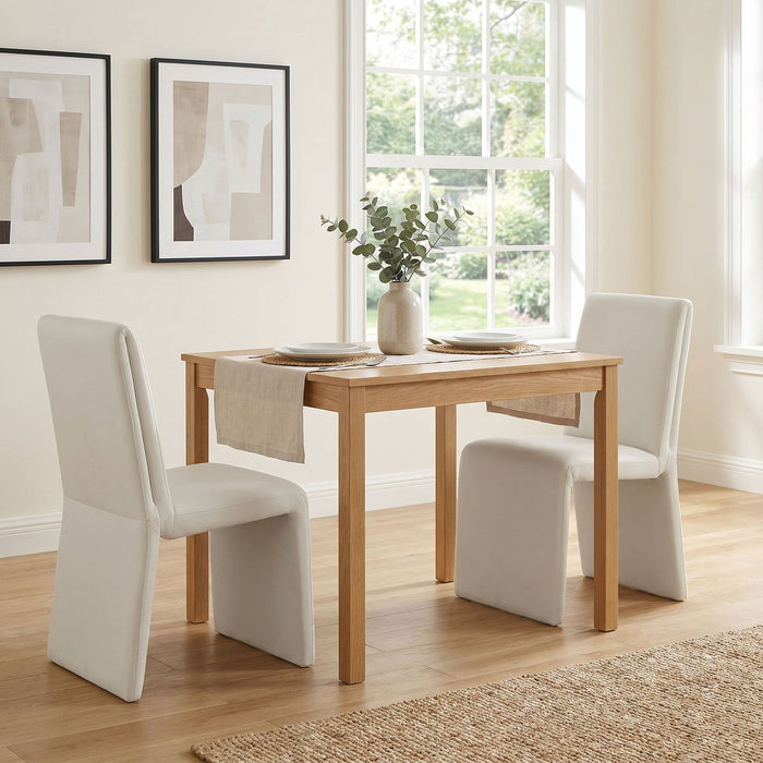 Emory Performance Velvet Dining Side Chair Set of 2 Alabaster