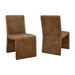 Emory Vegan Leather Dining Side Chair Set of 2 Canyon