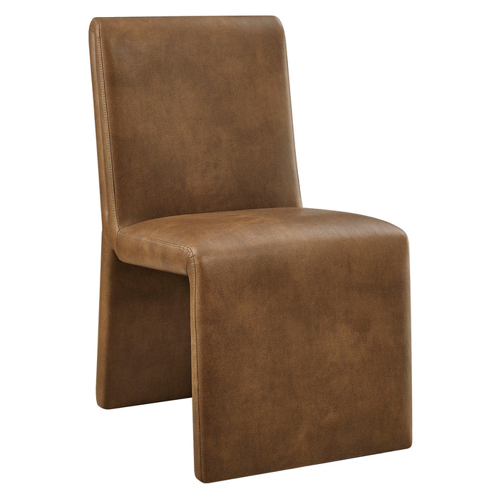 Emory Vegan Leather Dining Side Chair Set of 2 Canyon