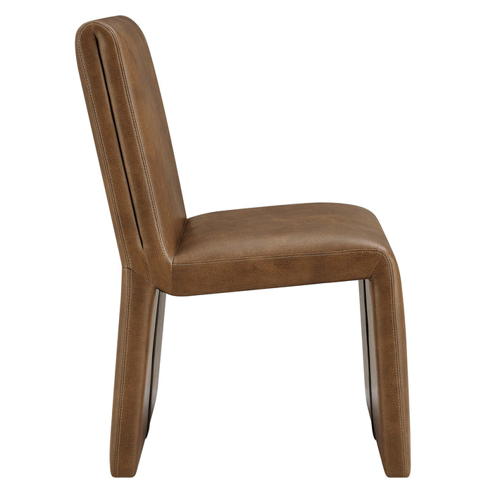 Emory Vegan Leather Dining Side Chair Set of 2 Canyon