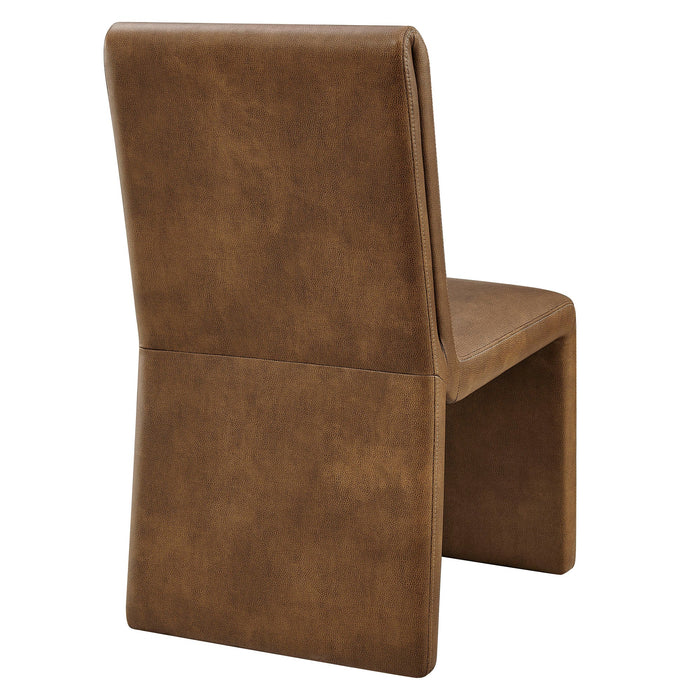 Emory Vegan Leather Dining Side Chair Set of 2 Canyon