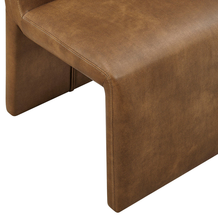 Emory Vegan Leather Dining Side Chair Set of 2 Canyon