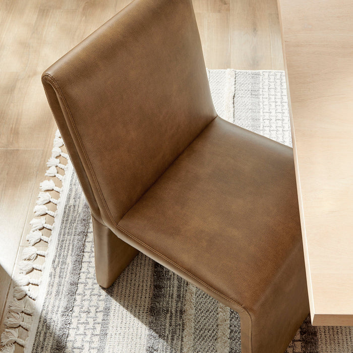 Emory Vegan Leather Dining Side Chair Set of 2 Canyon