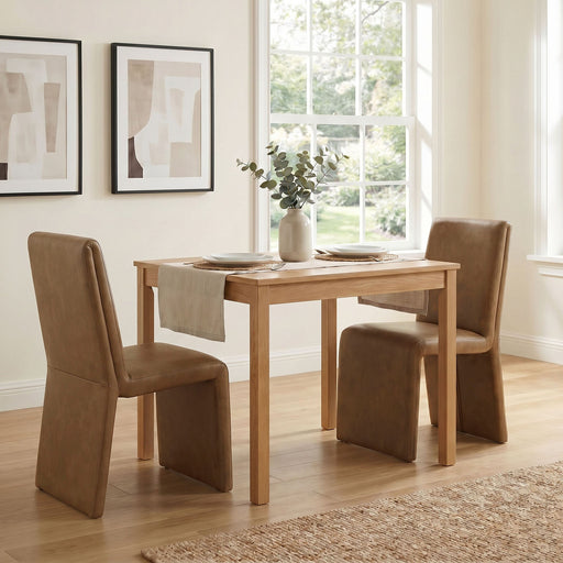 Emory Vegan Leather Dining Side Chair Set of 2 Canyon