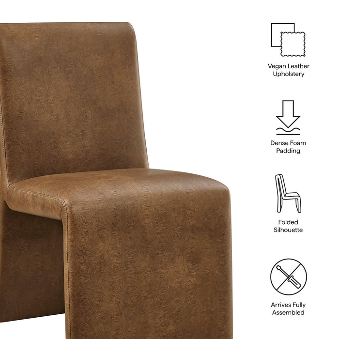 Emory Vegan Leather Dining Side Chair Set of 2 Canyon