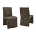 Emory Vegan Leather Dining Side Chair Set of 2 Mushroom