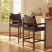 Remington Wood Counter Stool Set of 2 Charcoal